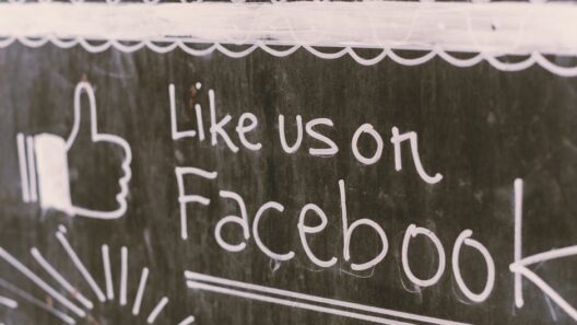 Chalkboard art promoting Facebook engagement with a like us message.